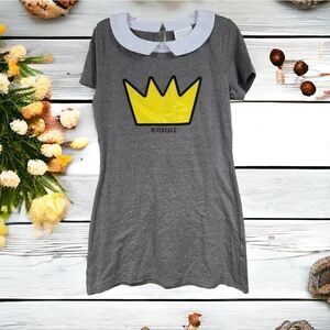 Riverdale Vixen Betty Cooper Jughead Crown Dress M/L Gray Collared Midi Costume